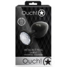 Ouch! Bijou anal Round Gem L 8 x 4cm Noir-Transparent